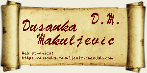 Dušanka Makuljević vizit kartica